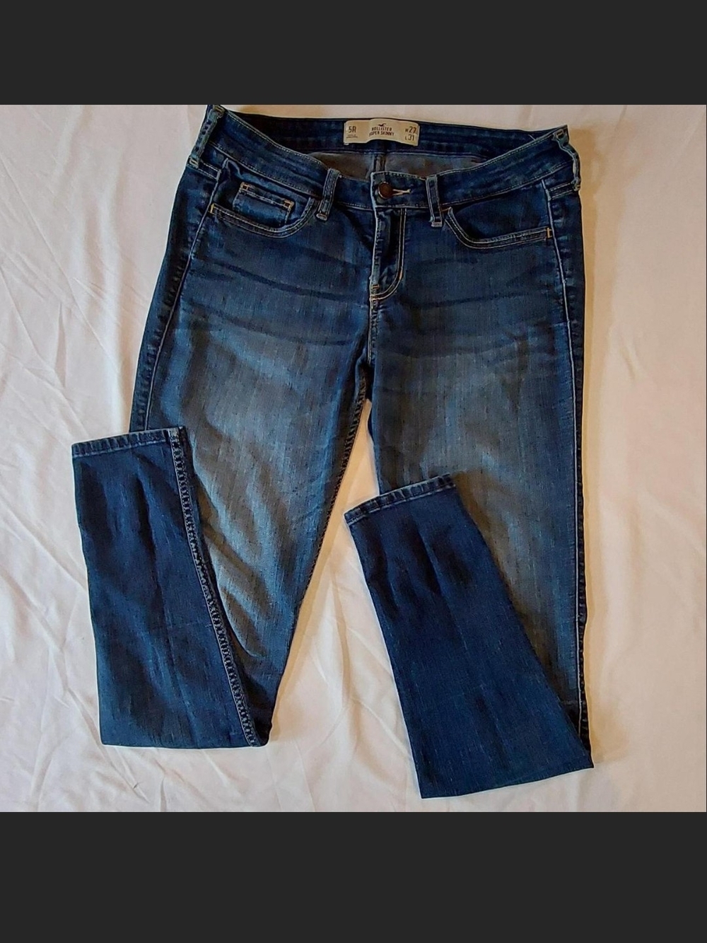 Hollister Super Skinny Blue Jeans Size 5R (27x31)